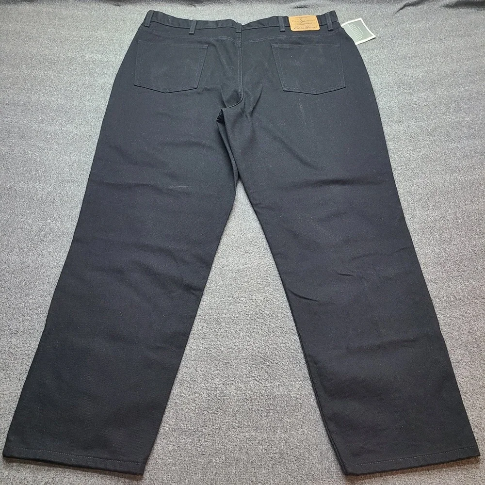 Eddie Bauer‎ Mens Loose Fit Black Denim Jeans Size 42x32 Cotton